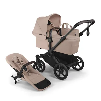 Kombi-Kinderwagen, bugaboo, Beige – Besonderheit: Liegeaufsatz mit PureBreeze™-Matratze für optimale Unterstützung von Neugeborenen