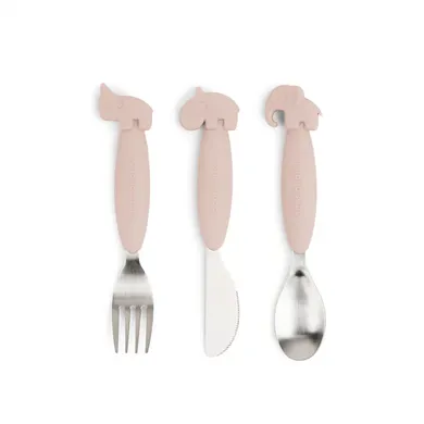 Kinderbesteck, done by deer, Pink – Besonderheit: 3-teiliges Set