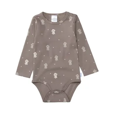 Langarmbodys, LITTLE ONE, Braun – Besonderheit: aus 100% Bio-Baumwolle