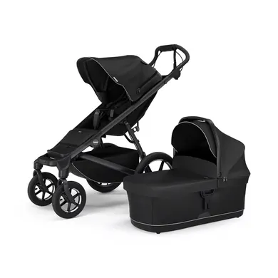 Kombi-Kinderwagen, THULE, Schwarz – Besonderheit: Set bestehend aus Sportwagen und Wanne