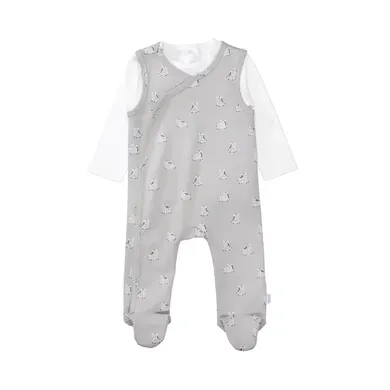 Strampler, LITTLE ONE, Grau – Besonderheit: Set bestehend aus Langarmshirt und Strampler