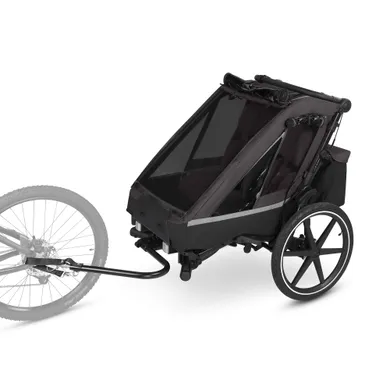 Fahrradanhänger, ABC DESIGN, Braun – Besonderheit: 3in1 Fahrradanhänger: zum Spazierengehen, Joggen & Radfahren