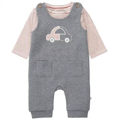 Latzhosen, STACCATO, Grau – Besonderheit: Set bestehend aus Latzhose und Langarmshirt