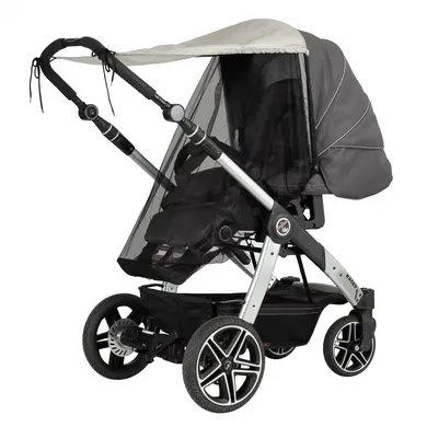 Sonnen- & Insektenschutz Kinderwagen, Hartan, Beige – Besonderheit: Schattenspender inkl. Mückennetz