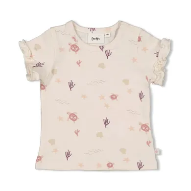 Kurzarmshirts, FEETJE, Beige – Besonderheit: aus 96% Baumwolle