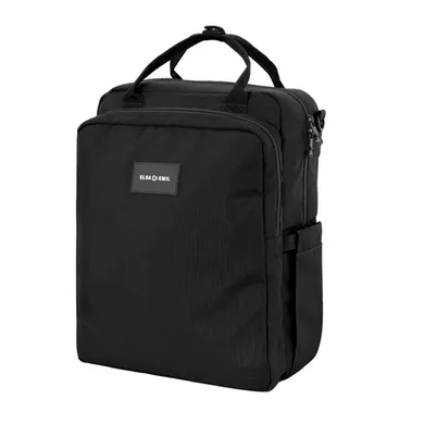 Wickelrucksäcke, ELSA & EMIL, Schwarz – Besonderheit: inkl. Karabinerhaken, Wickelunterlage, Flaschen-Isoliertasche und Extra-Tasche