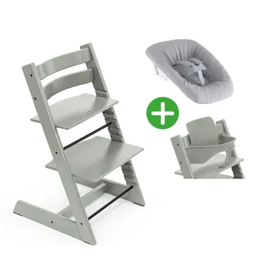 Treppenhochstühle, STOKKE, Grün – Besonderheit: Set bestehend aus Tripp Trapp Hochstuhl, Baby Set & Newborn Set