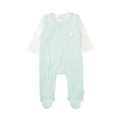 Strampler, LITTLE ONE, Grün – Besonderheit: Set bestehend aus Strampler und Langarmshirt