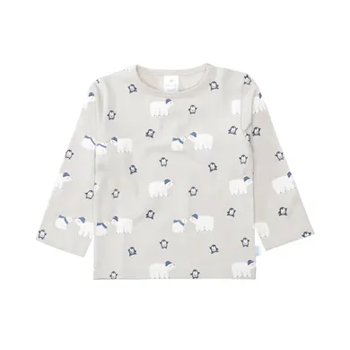 Langarmshirts, LITTLE ONE, Beige – Besonderheit: aus 95% Baumwolle