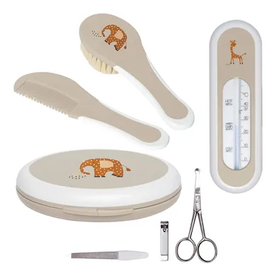 Körperpflege, bébé-jou, Beige – Besonderheit: Set enthält Kamm & Bürste, Maniküreset und Badethermometer