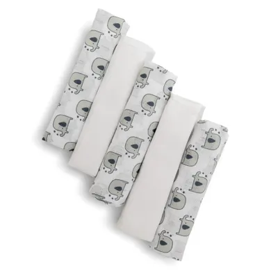 Spucktücher, LITTLE ONE, Grau – Besonderheit: praktisches 5er Pack