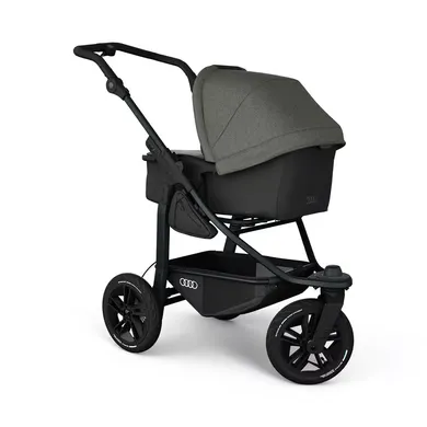 Kombi-Kinderwagen, tfk, Schwarz – Besonderheit: mit patentierter Kombieinheit (Wanne & Sitz in einem Produkt)
