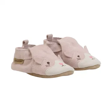 Hausschuhe, EN FANT, Pink – Besonderheit: aus einfarbigem Leder