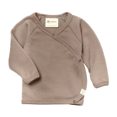 ENGEL, ENGEL, Beige – Besonderheit: weiches Langarm-Wickelshirt aus hochwertiger Interlock-Qualität