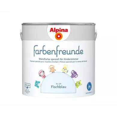Wandfarben, Alpina, Blau – Besonderheit: Wandfarbe speziell für Kinderzimmer
