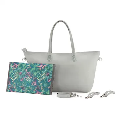 Wickeltaschen, Kinderkraft, Grau – Besonderheit: geräumige Shopper-Tasche inkl. Wickelunterlage von Kinderkraft