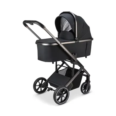 Kombi-Kinderwagen, osann, Schwarz – Besonderheit: inklusive Babywanne mit Matratze, Sportsitz und Regenverdeck