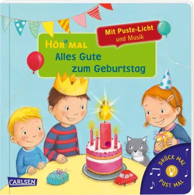 Kinderbücher, CARLSEN, Mehrfarbig – Besonderheit: Geburtstagsbuch mit Musik und Geburtstagsstimmung