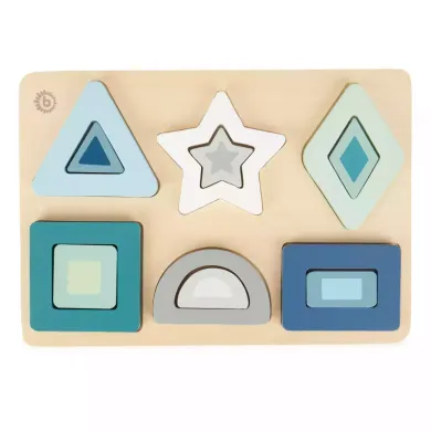 Holzpuzzle, bieco, Braun – Besonderheit: 12 Teile