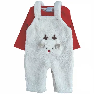 Strampler, LITTLE, Weiß – Besonderheit: Set bestehend aus kuscheligem Strampler und Langarmshirt