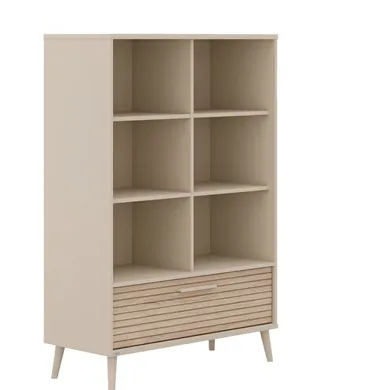 Standregale, PAIDI, Beige – Besonderheit: 6 Regalfächer und 1 Schublade