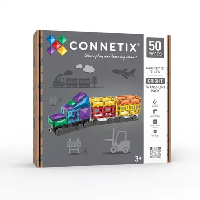 Bausteine, Connetix, Grau – Besonderheit: magnetische Bausteine, darunter Dreiecke, Quadrate und Anhänger