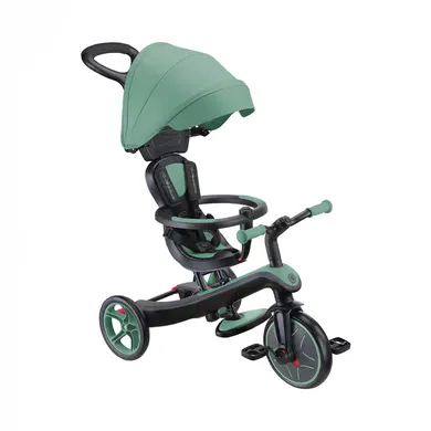 Dreiräder, GLOBBER, Grün – Besonderheit: Verwandlung in Kinderwagen, Dreirad mit und ohne Anschub und Laufrad