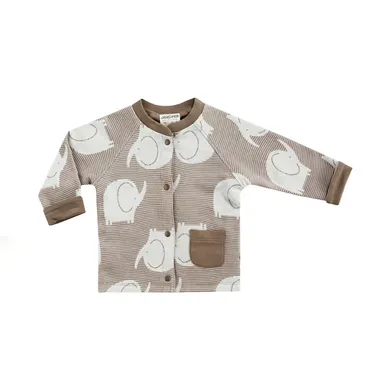 Sweat-, Fleece- & Strickjacken, JACKY, Braun – Besonderheit: aus 100% weicher Baumwolle
