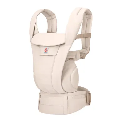 Fullbuckle Tragen, ERGObaby, Beige – Besonderheit: 4 ergonomische Tragepositionen (nach innen, nach außen, auf dem Rücken, auf der Hüfte) mit Lendenwirbelstütze zur Entlastung des Trägers