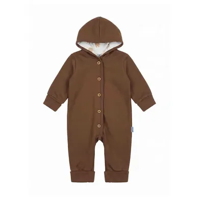 Overalls, LITTLE ONE, Braun – Besonderheit: zum schnellen Windelwechseln verdeckte Schrittöffnung mit Druckknöpfen