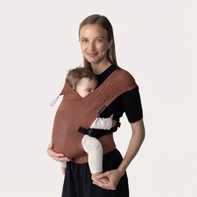 Babytragen, FLYBABY, Braun – Besonderheit: flexibel anpassbar und komfortabel