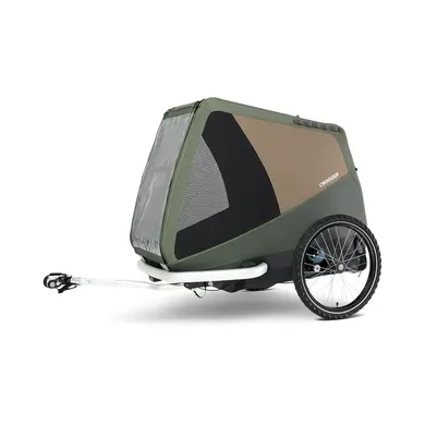 Hundeanhänger, Croozer, Grün – Besonderheit: für den Transport von sehr großen Hunden bis ca. 45 kg