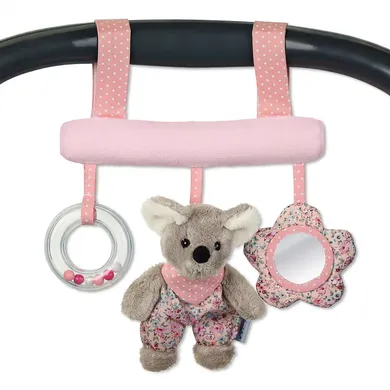 Kinderwagen Spielzeug, Sterntaler, Pink – Besonderheit: zum Befestigen am Babybett, Laufstall, Autositz oder Kinderwagen
