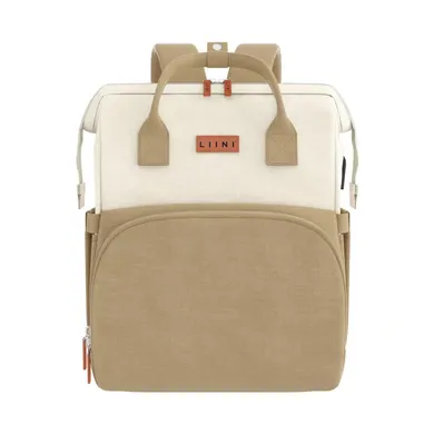 Wickeltaschen, LIINI, Beige – Besonderheit: viele praktische Aufbewahrungsbereiche