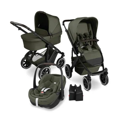 Kinderwagen Komplettsets, ABC DESIGN, Grün – Besonderheit: Set bestehend aus einem Kombikinderwagen, einer Babyschale und Adaptern