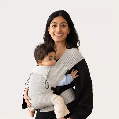 Babytragen, FLYBABY, Grau – Besonderheit: flexibel anpassbar und komfortabel