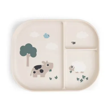 Kinderteller, done by deer, Beige – Besonderheit: mit rutschfester Unterseite