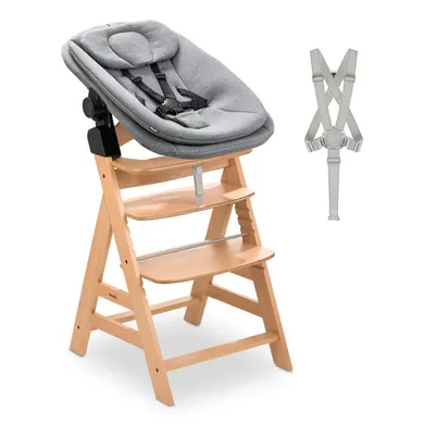 Hochstühle, hauck, Grau – Besonderheit: Set bestehend aus Alpha+ Hochstuhl und Newborn-Aufsatz
