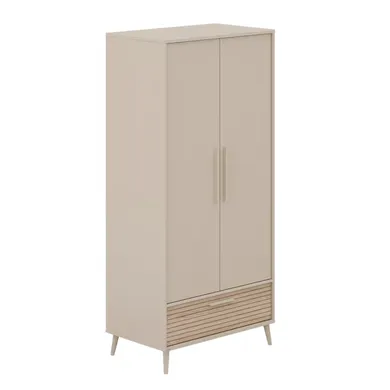 2-türige Kleiderschränke, PAIDI, Beige – Besonderheit: 2 Türen, 1 Schublade, 1 Mittelwand, 4 Einlegeböden, 2 Kleiderstangen