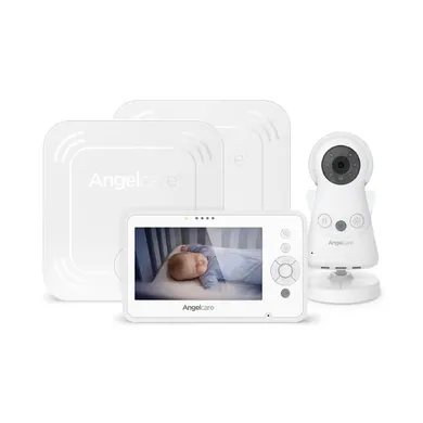 Video Babyphone, Angelcare, Weiß – Besonderheit: 3-in-1 Baby-Überwachung - Video, Audio und Bewegung mit Wireless-Sensormatten