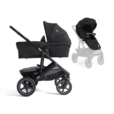 Kombi-Kinderwagen, Joie signature, Schwarz – Besonderheit: praktischer 4in1 Kombi-Kinderwagen im Set mit Babywanne Ramble™ XL