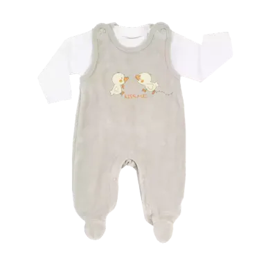 Strampler, JACKY, Beige – Besonderheit: bestehend aus Strampler und Shirt