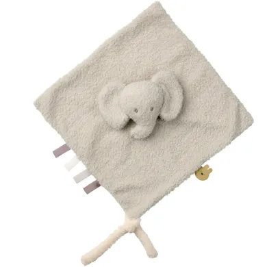 Nattou, Grau – Besonderheit: weicher Teddy-Stoff mit niedlicher Elefantenfigur