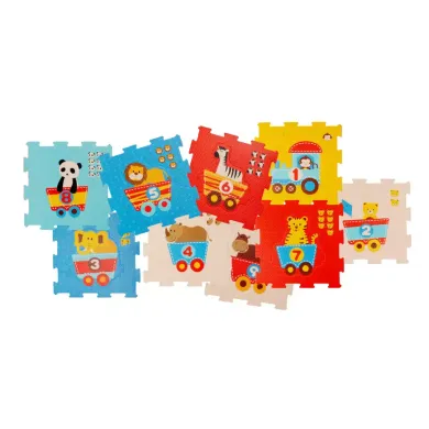 Puzzlematten, bieco, Rot – Besonderheit: mit 9 Puzzleteilen & 10 Einzelteilen