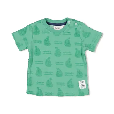 Kurzarmshirts, FEETJE, Grün – Besonderheit: aus 70% Baumwolle