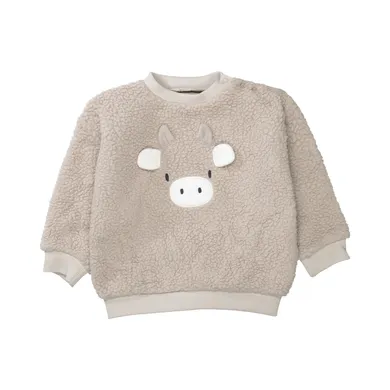 Pullover & Sweatshirts, STACCATO, Beige – Besonderheit: kuscheliges Teddyfleece-Material