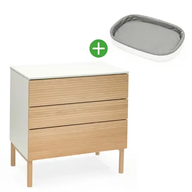 Stokke® Sleepi™, STOKKE, Beige – Besonderheit: Set bestehend aus Sleepi Kommode Teil 1 & 2 und Sleepi Wickelaufsatz