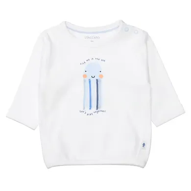 Pullover & Sweatshirts, STACCATO, Weiß – Besonderheit: aus 100% Baumwolle