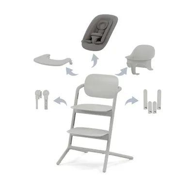 Treppenhochstühle, cybex, Grau – Besonderheit: mitwachsender Hochstuhl zur lebenslangen Nutzung ab Geburt