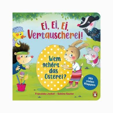 Kinderbücher, Penguin JUNIOR, Grün – Besonderheit: der Osterhase hat die Geschenke für seine Freunde vertauscht